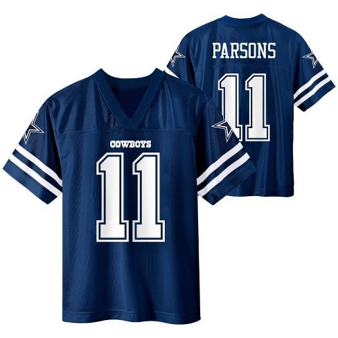 Nfl Dallas Cowboys Men s Short Sleeve Navy Micah Parsons Jersey Target