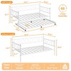 Daybed with Trundle,Metal Twin DayBed Frame with Headboard,Multifunctional Mattress Foundation Platform Sofa Bed for Bedroom,Living Room,Guest Room - 3 of 4