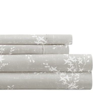 Pattern Bed Sheet Set, Soft Double Brushed Microfiber, 4 Piece, Delicate Details - Becky Cameron