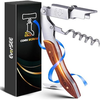 DOMETOUR 4-in-1 Corkscrew Wine Opener Bottle Wine Key Christmas Birthday Gift House Warming Gifts