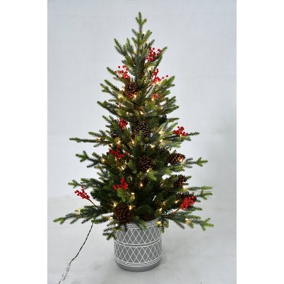 Season's Designs Christmas 4Ft Pe/Pvc Mixed Pe/Pvc Redwood Collecti