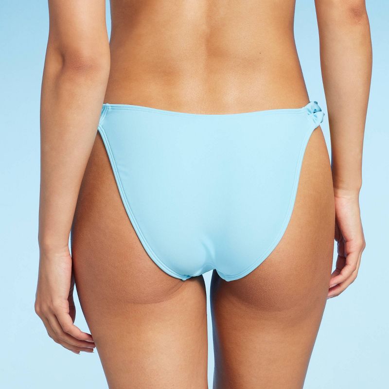 Women's Ruffle Strap High Leg Cheeky Bikini Bottom - Wild Fable™, 3 of 9
