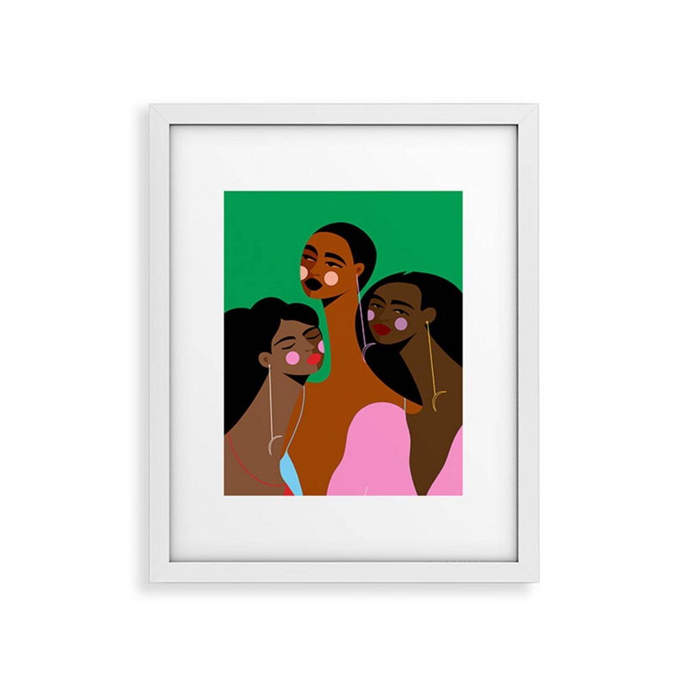 Photos - Other Decoration 13"x19" Maritza Lisa Friendship White Framed Canvas Wall Art - Deny Designs