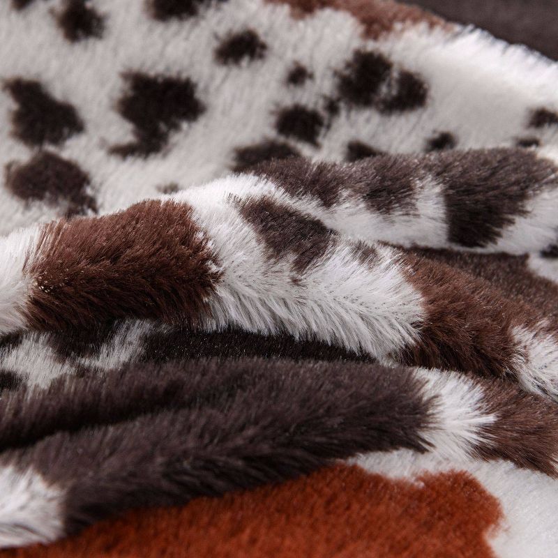 50"x60" Printed Fur to Faux Shearling Textured Throw Blanket - Sutton Home Fashions, 5 of 7