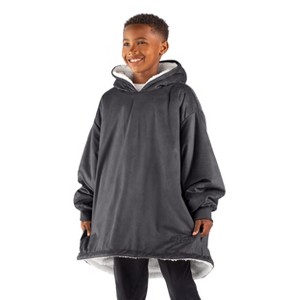 The Bare Homey - Kids Wearable Blanket - Fleece Side Pockets - 1 of 4