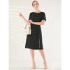 INSPIRE CHIC Women's Polka Dot Short Sleeve Round Neck Midi Dress - 3 of 4