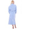 ADR Plush Striped Robe for Women, Long Fleece Plaid Winter Bath Robe, Plus Size - 2 of 3