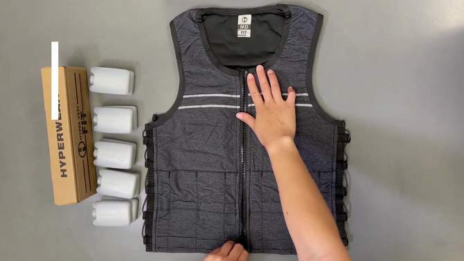 Hyperwear Women's Adjustable Vest Zipper Body Weight, 2 of 11, play video