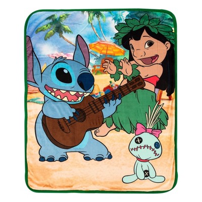 40"x50" Lilo & Stitch Tropical Mix Throw Blanket Silk Touch