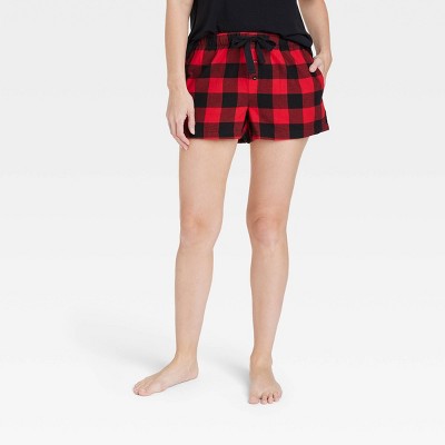 flannel pajama shorts