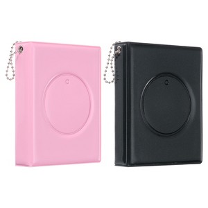 Unique Bargains PVC Material Hard Shell Key Chain Photocard Binder Album 4.3"x3.3" 2 Pcs - 1 of 4