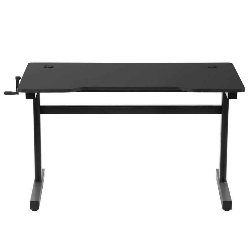 Vinsetto 47" Manual Lift Table, Height Adjustable Standing Desk with Spacious Desktop, Hand Crank, Stand up Desk for Home Office, Black, 4 of 7