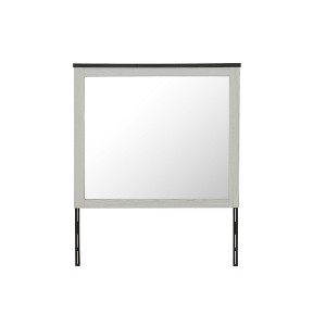 FONTOI Large Scale Avery Mirror Sleek Wood Frame Dresser Attached Stylish Modern Home Accent for Bedroom or Living Room, Beige, 44.76"*1.69"*38.86" - 1 of 4