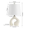 JONATHAN Y Tula Scandinavian Minimalist Ceramic Arch LED Table Lamp - 4 of 4
