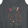 Women's - Winnie the Pooh - Christmas Tigger - Santa, I Can Explain Graphic Racerback Tank - image 2 of 4