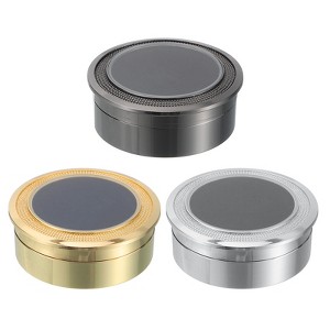 Unique Bargains Acrylic Foam Cushion Diamond Display Boxes with Clear Top Lid 3 Pcs Black Silver Gold - 1 of 4