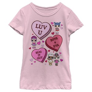 Girl's L.O.L Surprise Candy Heart Love T-Shirt - 1 of 3