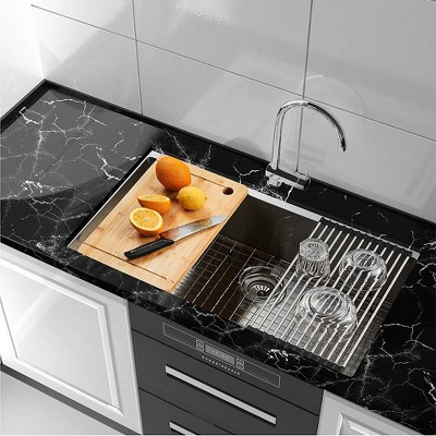 LOVMOR Simple Deluxe 32-Inch Undermount Workstation Kitchen Sink