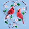 Collections Etc Hand-Painted Cardinal Heart Metal Wall Art Green - 2 of 2
