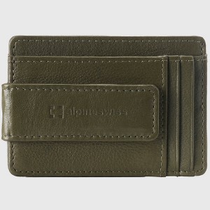 Alpine Swiss Harper Mens RFID Slim Money Clip Front Pocket Wallet Minimalist Leather ID Card Holder - 1 of 4