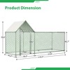 Gulches 10x3FT Metal Chicken Coop Run Backyard Hen House Poultry Habitat Cage w/Cover - 4 of 4