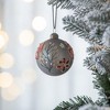 TopComfy Decorative Object Glass Christmas Ball Ornaments Elegant Glitter Finish for Holiday Tree Decor, Multicolored, 3"*3"*3" - 3 of 4