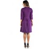 Plus Size Fit and Flare Dress - 24seven Comfort Apparel™ - 3 of 4