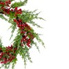 Northlight Real Touch™️ Iced Berries and Pine Artificial Christmas Wreath  - 24" - Unlit - 3 of 4