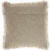 HomeRoots 22" Taupe Cotton Throw Pillow With Fringe - 4 of 4