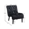 Ridstar Upholstered Modern Velvet Accent Chair With Wooden Legs For Reading, Living Room-Black - 2 of 4
