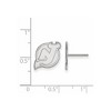 Black Bow Jewelry 10k White Gold New Jersey Devils NHL Stud Earrings - 2 of 3