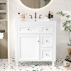 VYNXARIA 30'' Bathroom Vanity with Top Sink - Stylish Storage Cabinet with 2 Drawers - 3 of 4