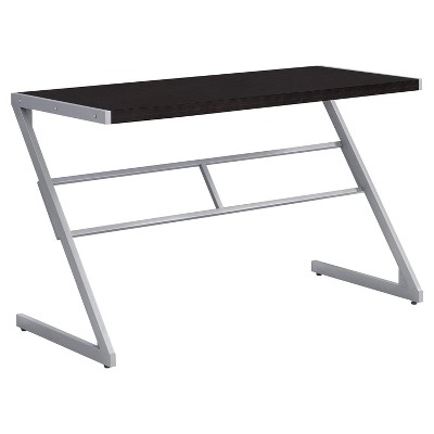 Monarch Specialties Computer Desk Home Office Laptop 48InchL Work Metal Laminate Brown Grey Contemporary Modern