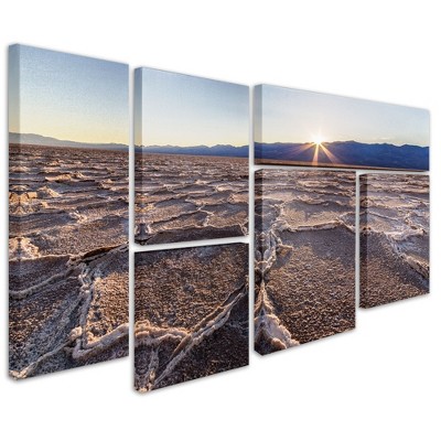 Trademark Fine Art -Pierre Leclerc 'Badwater Sunset' Multi Panel Art Set