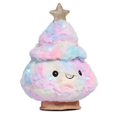 FAO Schwarz 13" LED Vintage Holiday Tree Plush with Sound