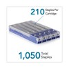 Rapid Staple Cartridge, 0.25" Leg, 0.5" Crown, Steel, 210/Cartridge, 5 Cartridges/Pack, 1,050/Pack - 3 of 4