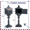 Cast Aluminum Mailbox with Post, Heavy Duty Rust Proof Mailbox with Lock Design, Key, Address Panel and Expansion Bolts for Outside House Black - 3 of 4