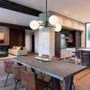 LLHZSY Modern Transitional 4-Light Sputnik Chandelier with Globe Frosted Glass, Adjustable Height Ceilling Light for Dining Room-Black-23 3/5" - 4 of 4