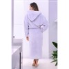 ADR Women's Robe, Plush Fleece Women's Bathrobe with Hood, Long Fluffy Fuzzy Bath Robe Pink Purple Plus Size - 4 of 4