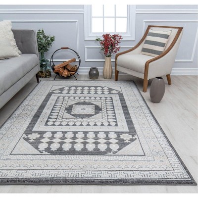 Rugs America Harper Hy40e Palace Pearl Abstract Vintage Beige Area