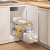 VEVOR 12"Wx21"Dx15"H Pull Out Cabinet Organizer, Heavy Duty Slide Out Pantry Shelves, Steel Roll Out Drawers, Sliding Drawer Storage, Silver - 2 of 4