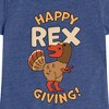 Girls' - Instant Message - Happy Rex Giving Fitted Short Sleeve Graphic T-Shirt - 2 of 4