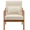 CAVINAS Accent Chairs for Bedroom, Modern Accent Chair, Solid Wood Padding Lounge Armchairs With One Pillow for Living Room, Guest Room - 4 of 4
