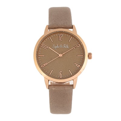 Sophie and Freda Vancouver Leather-Band Watch - Tan