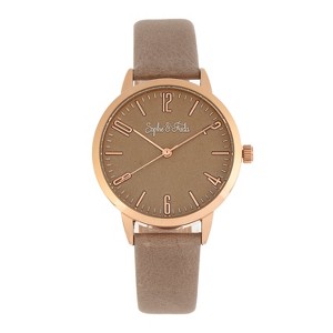 Sophie and Freda Vancouver Leather-Band Watch - Tan - 1 of 3