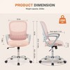 Office Mid Back Ergonomic Mesh Computer Desk Larger Seat Executive Height Adjustable Swivel Task Chair with Lumbar Support - 3 of 4
