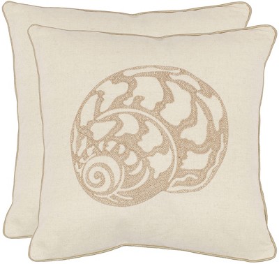 Palmer Pillow (Set of 2) - Creme - 18"X18" - Safavieh