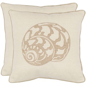 Palmer Pillow (Set of 2) - Creme - 18"X18" - Safavieh - 1 of 3