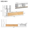74.8''-126'' Sliding Extendable TV Stand with 3-Tier Bookshelves for 110 Inch TV,Entertainment Center for Living Room-Baofuwish - 4 of 4