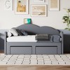 NicBex Twin Size Upholstered Daybed with Cloud-Shaped Backrest,Trundle,2 Drawers and USB Ports for Bedroom,Living Room,Apartment - 4 of 4